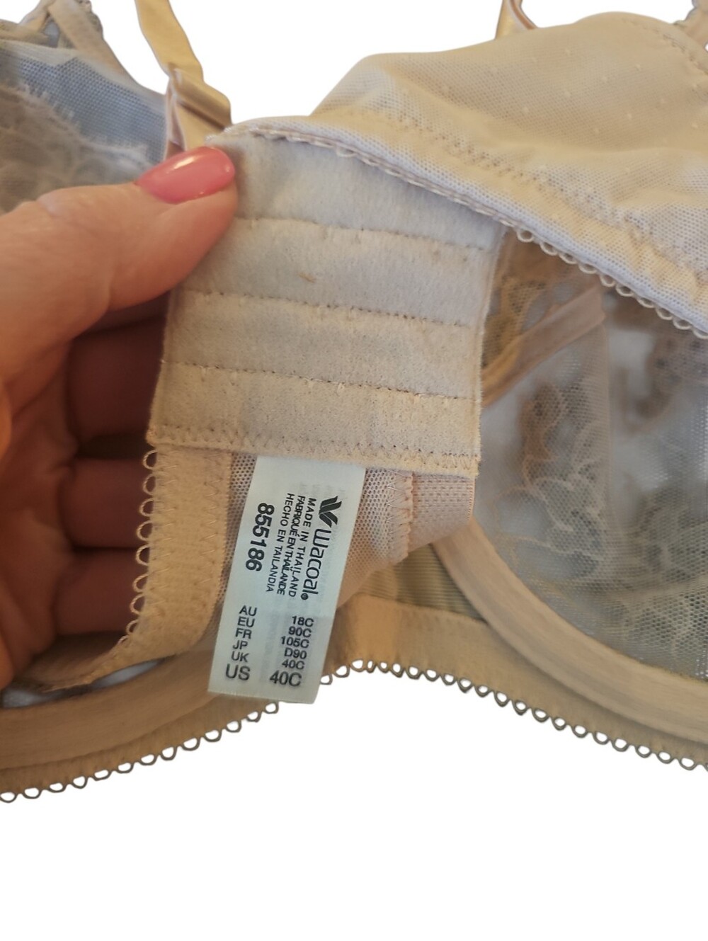 WacoalRetro Chic Full-Figure Underwire Bra 855186 Sz 40C Tan New WL373 - Picture 5 of 5